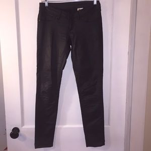 Wax coated super skinny H&M jeans